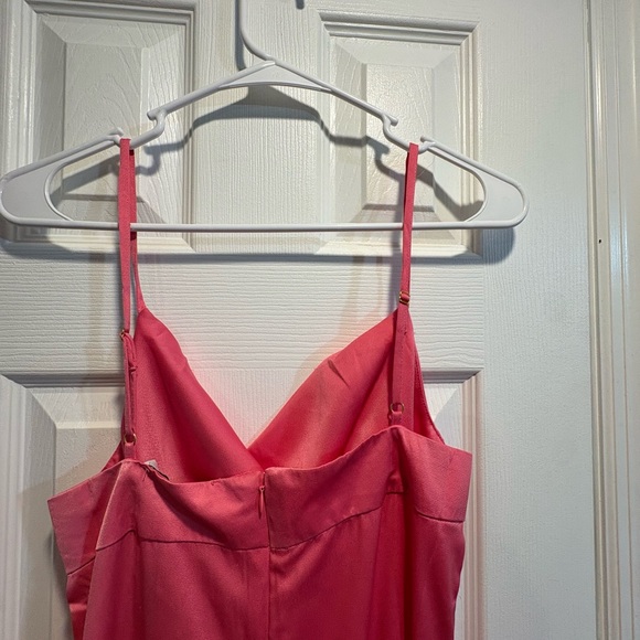 WeWoreWhat Hot Pink Satin Cowl Slip Dress 4 soft glam coquette - Picture 3 of 5